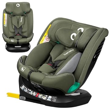 Lionelo Bastiaan i-Size Seggiolino Auto Evolutivo 4-in-1 per bambini 0-12 Anni (40-150 cm) ISOFIX e l'ultima Norma R129 Opzione Rivolto All'indietro, 21 Regolazioni, Girevole 360° Protezione Laterale
