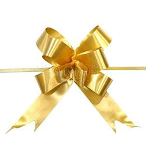 LAÇO PRONTO 1,8X38CM COM 10 UNIDADES OURO CROMUS CROMUS