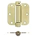 Amazon Basics Self-Closing Door Hinge, 3.5 Inch x 3.5 Inch, 1 Piece, Polished Brass