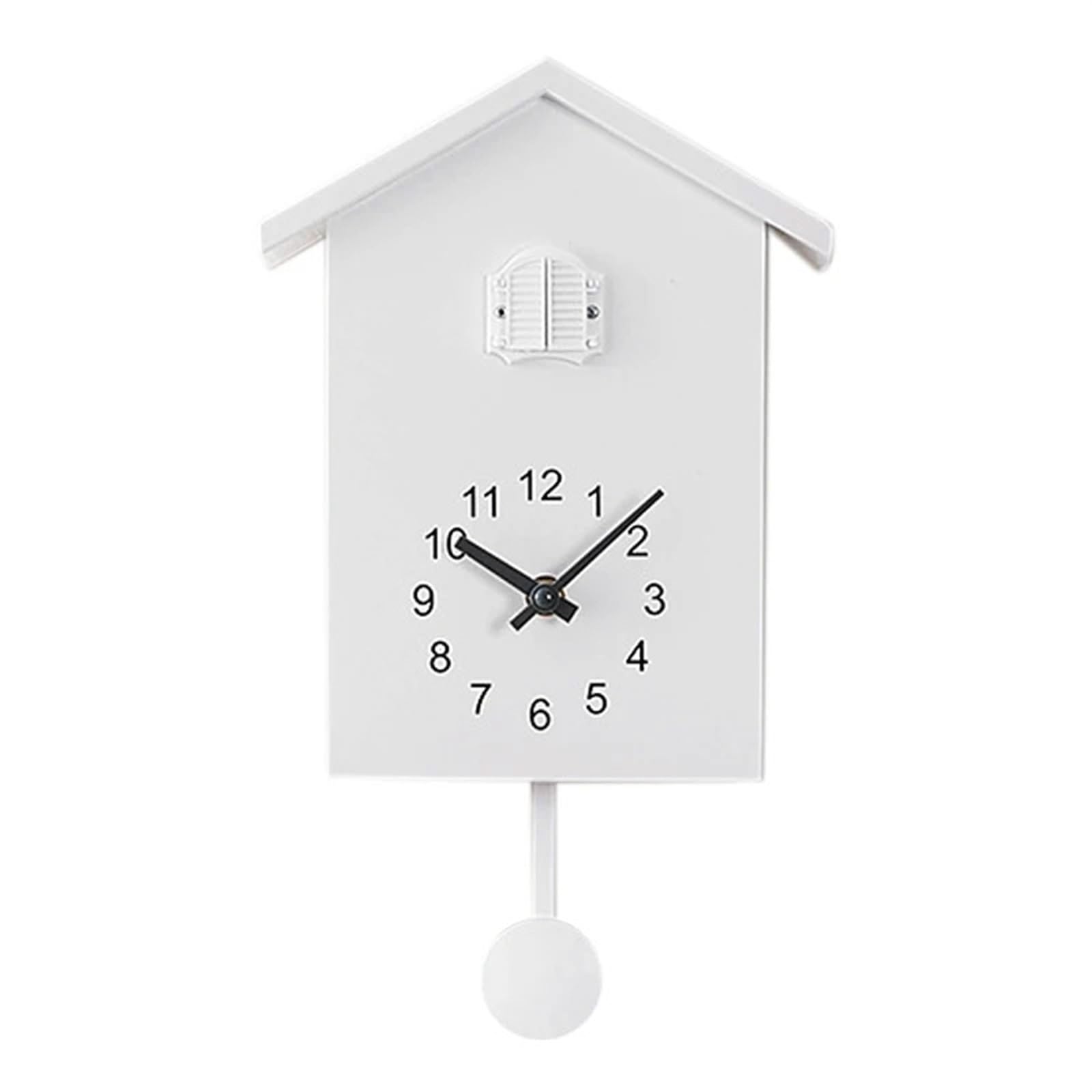 SNGUOQ Cuckoo Clock Wall Clock- Movement Chalet-Style, Minimalist Modern Design Fit For Kitchen, Office, Bathroom For Bedroom Office(White)