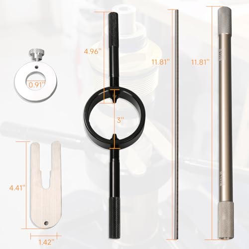 Image of Motorcycle Fork Service Tool Kit,Motorcycle Oil Tool,3PCS Fork Maintenance Tool Set Fork Oil Level Tool, Fork Spring Compressor, and Damper Rod Bleed Tool