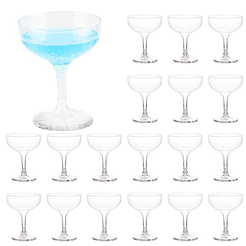 Belinlen Copos de Martini Acrílico de 18 Unidades de 142 g para Festa Torre de Champanhe Copos de Pl