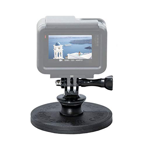 Magnet Kamerahalterung Kamerastativ Magnetfuß gummiert mit 1/4" Fotogewinde kompatibler GoPro-Halterung für Actionkamera Actioncam wie GoPro Insta360 DJI Osmo Action Magnet STEENBEEK (ACH Set 3, 88)