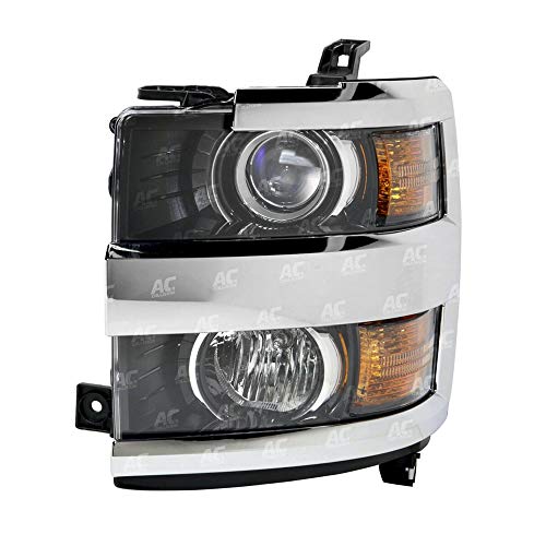 Aftermarket Replacement GM2502416 Headlight Assembly Driver Side Fits Chevrolet Silverado 2500/3500 2015-2016