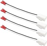 4 Pack Speaker Harness Compatible with Jeep Wrangler Chrysler Town & Country Dodge Dakota Front Rear...