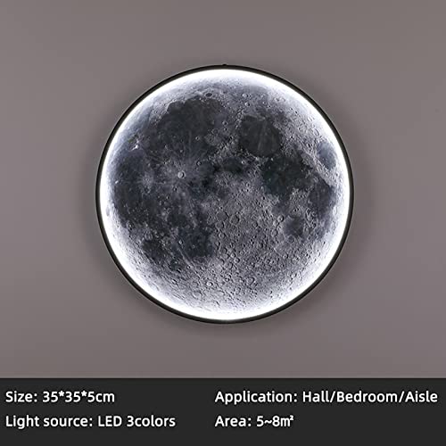 Applique murale LED lune noire dimmable éclairage intérieur salon et plafonnier