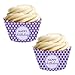 Andaz Press Birthday Party Cupcake Wrapper Decorations, Purple Polka Dots, Happy Birthday, 24-Pack