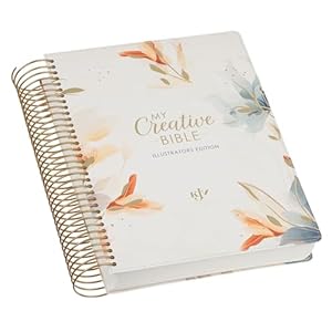 Book cover KJV Holy Bible, My Creative Bible - Illustrators Edition, Journal Space, Vegan Leather Flexcover, King James Version, Cream Floral Print