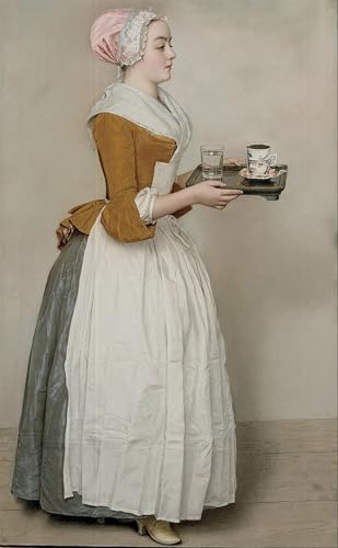 Affiche sur toile La Chocolatière Liotard | Ne ternit pas, grand format 60x90cm anti-reflets