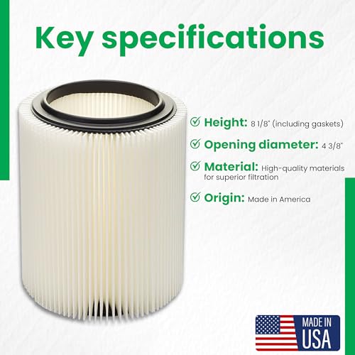 Kopach Filter 96-HXP5-6DXR Replacement Filter For Craftsman And Ridgid Shop Vacs Part # 9-17816 & Part # Vf4000 thumb #3