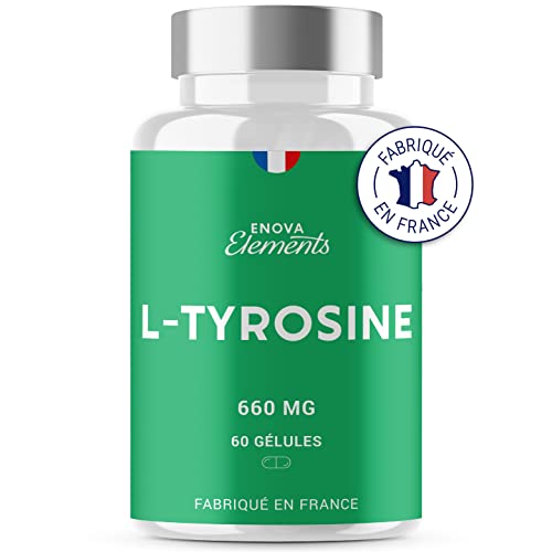 L-TYROSINE | Dopamine Antioxydant Peau | 660 MG par portion | 60 gélules | Complement alimentaire | Fabriqué en France