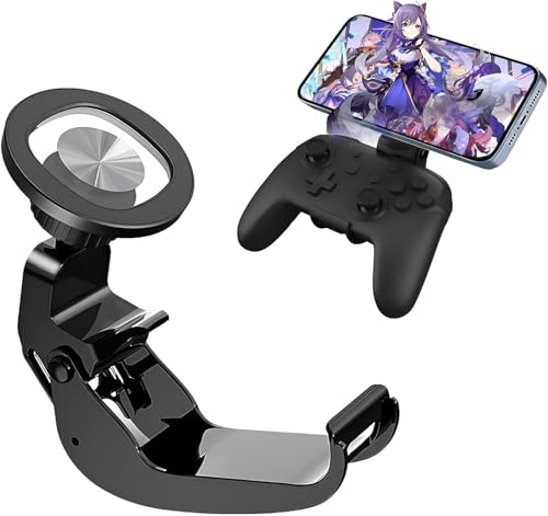 NBCP Magnetic Controller Phone Mount Clip for N Switch and Switch Lite Pro Controller, Gaming Phone Holder, MagSafe Phone Mount Bracket Clip for Switch Controller