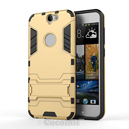Cocomii Iron Man Armor HTC One A9 Case, Slim Thin Matte Vertical & Horizontal Kickstand Reinforced Drop Protection Fashion Phone Case Bumper Cover for HTC One A9 (Gold)