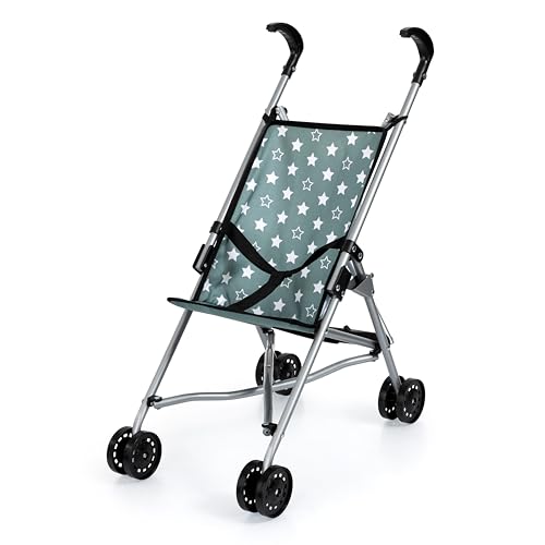 Bayer: Buggy Umbrella Stroller - Green & White Stars - Accessory for Dolls Up to 18', Foldable Design, Seat Belt, Kids Toy, Ages 3+