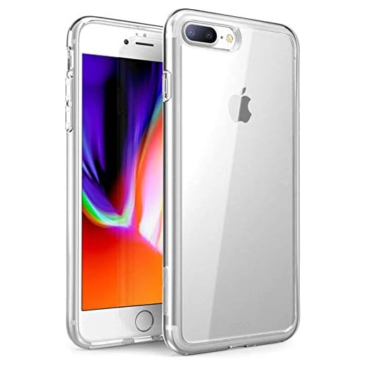 Captor Cover Trasparente per iPhone 7 Plus/iPhone 8 Plus, Custodia TPU in Silicone Flessibile Morbida e Sottile, Protezione Full Body con Bordo Rialzato per Schermo e Fotocamera