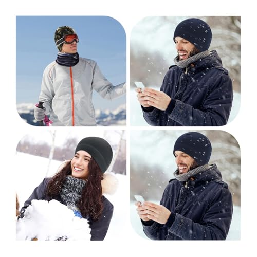 BooeDareno Zimowa czapka rowerowa outdoorowa czapki polarowe kempingowe czapki turystyczne wiatroszczelna zimowa ciepła czapka wędkarska polowanie motocykl czapka rowerowa (czarna)