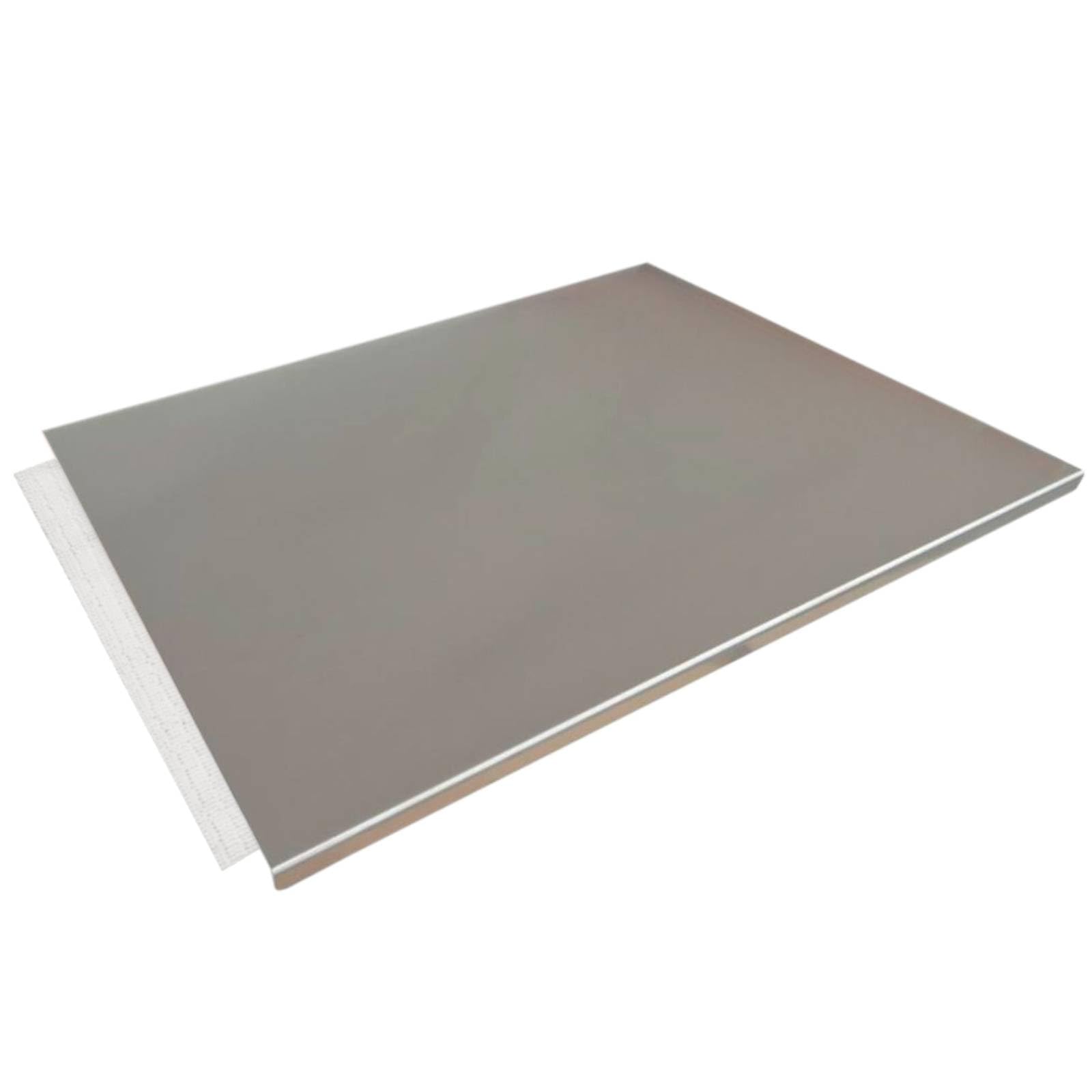 GIEMME Spianatoia in Acciaio per Impastare - Piano di Lavoro per Cucina con Tappetino Antiscivolo (50x56 cm)
