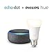 Echo Dot (3.ª generación), Tela de color antracita + Philips Hue White...
