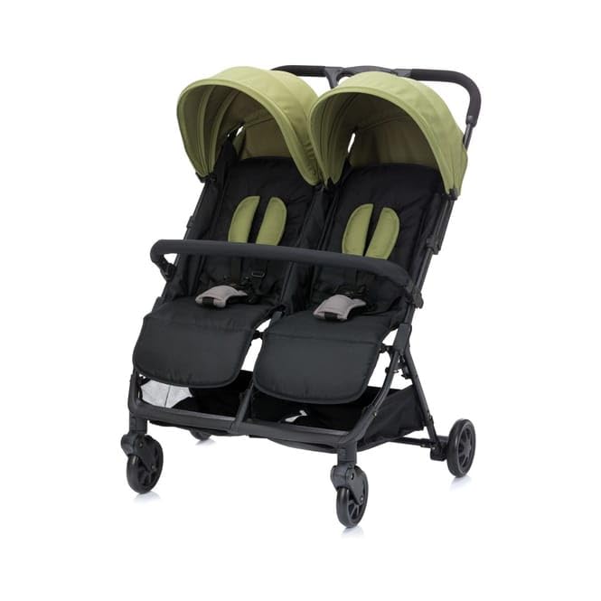 Fillikid Passeggino gemellare e fratelli gemelli – solo 10,2 kg e 78 cm di spessore, con posizione sdraiata, sedili regolabili indipendentemente, cintura a 5 punti e sospensioni – portata fino a 30 kg