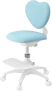 イトーキ 学習椅子 ハートチェア KS3-4 ブルー【 スライド傾斜機能/快適な座り心地・こだわりの座面/ゆったり足置きステップ/座面の回転止め / 360°回転/座面上下昇降/かんたん組立 / 3年保証 / イトーキ品質 】デスクチェア KS3-4BU