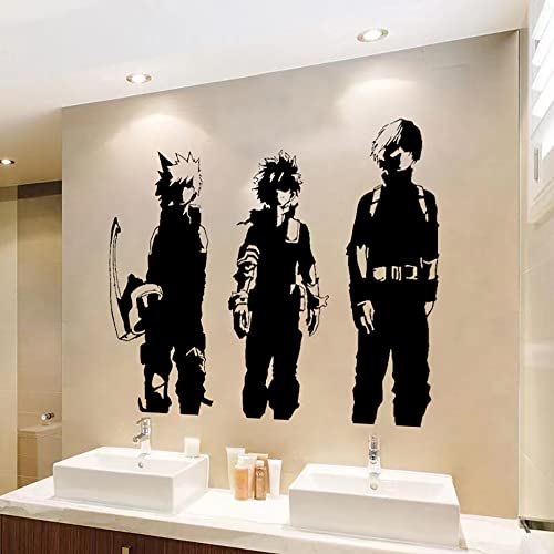 Anime Wall Stickers Decal Room Decor, Waterproof PVC Large Size Anime Character Art Printing Stickers for Bedroom Living Room Dormitory Wall, S, Style 7