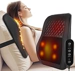 Massager du dos sans fil, masseur du dos et du cou avec la chaleur Shiatsu Collier et épaule Massage pour le corps entier Deep tissu Kneading Massage Oreiller Cadeaux de mère pour les femmes Hommes Maman papa Noël