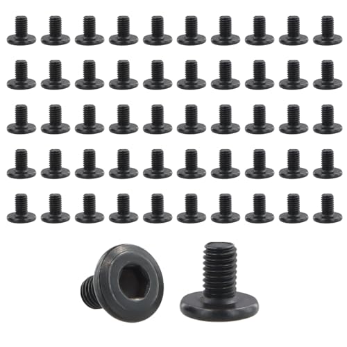 M5 Linsenkopfschrauben mit Innensechskant 304 Edelstahl Innensechskantschraube Schwarz Rundkopfschrauben Innensechskant (M5x8mm, 50 Stück)