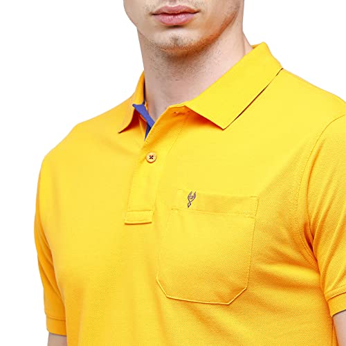 Image of Classic Polo Mens Cotton Blend Solid Half Sleeve Regular Fit Polo NeckT-Shirt