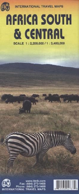 Africa South & Central Travel Reference Map 1:2.2M/3.4M