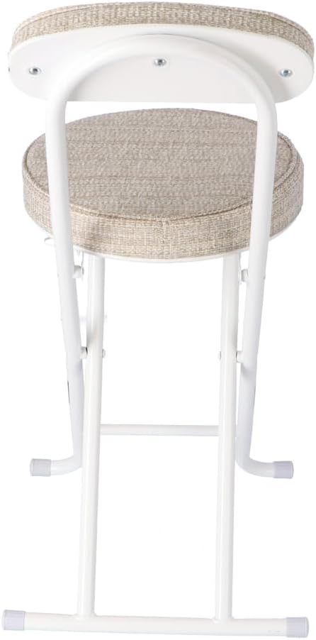 Cornan Original LIFELEX Folding Chair with Back, FAB Ezassa, Beige/White