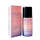 Bio Rizinusöl Kaltgepresst Roll On mit Rosenquarz, Natürliche Castor Oil Organic Cold Pressed Roll On, Bio Rizinusöl Kaltgepresst für Haut, Gesicht, Körper, Haare, Wimpern und Augenbrauen (1)