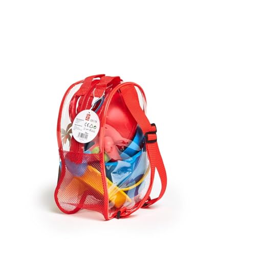 Hape Strandrucksack Grundausstattung – 7-teiliges Sandspielzeug-Set mit...