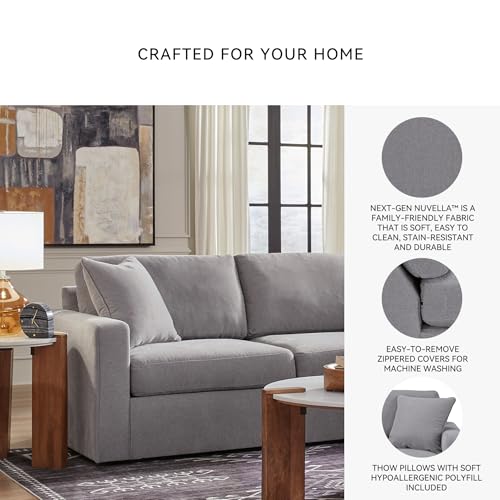 Image of Signature Design by Ashley 7 Piece Modular Sectional with Console, Granite