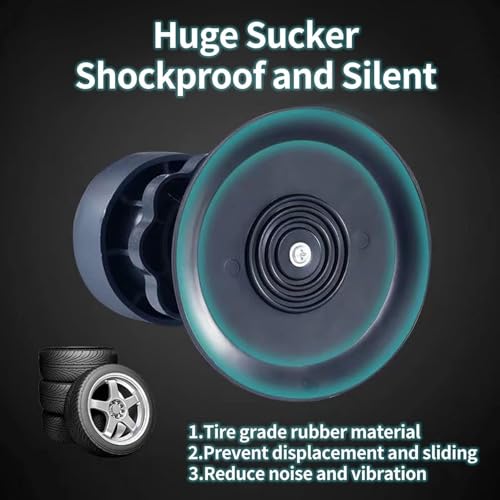 Image of Rainspire Anti Vibration Pads for Washing Machine, Adjustable Height Anti Slip Rubber Feet Pads, Noise Reduction Washer Dryer Support Stand, Heavy Duty Appliance Shock Absorber for Fridge, Dishwasher, Furniture (Set of 4)