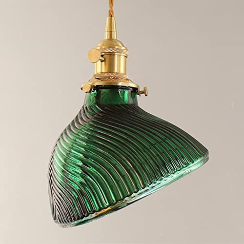 Luminaires de lampes de suspension en verre japonais LED et cuivre
