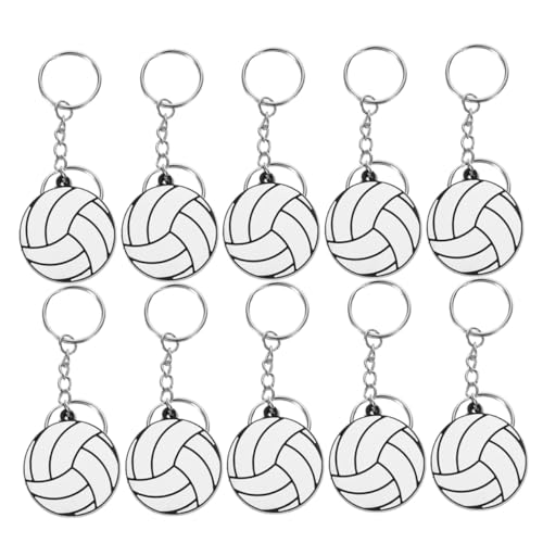 Chaîne de clés et pendentif de clé créatif blanc avec fixation ceinture solide