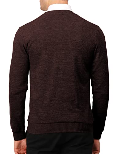 H2H Mens Slim Fit Casual V-Neck Knit Vest Sweater Darkbrown Us M/Asia L (Cmoswl018) #TOP2