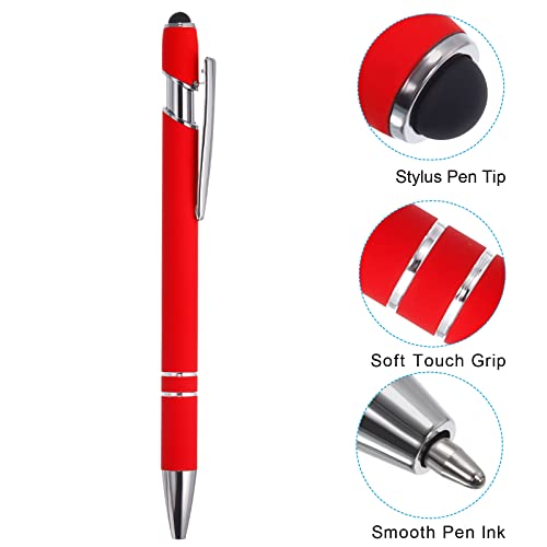 Stylo à bille 2 en 1 PATIKIL rouge idéal pour le bureau et la tablette
