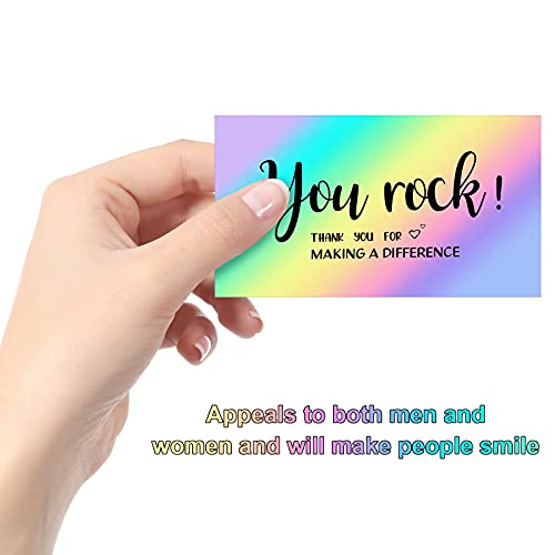 180 Pieces Appreciation Cards You Are Awesome Cards Reflective Holographic Silver Thank You Note Cards Recognition Postcards For Employees, Volunteers, Nurses, Doctor, Teachers, Students, 2 X 3.6 Inch #TOP1
