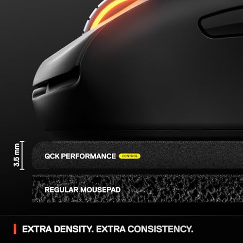 image for SteelSeries QcK XL Performance Control Gaming Mousepad — Extra Densi