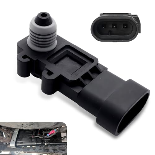 Fuel Tank Pressure Sensor High Temperature Resistance Vapor Vent Port Tank Pressure Sensor Replacement Number 16238399 9377680 09377680 16196060 Accessories Suitable for Most Cars (Black)
