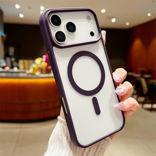 Coque iPhone 16 Plus violet foncé, étui magnétique premium aux finitions antichoc