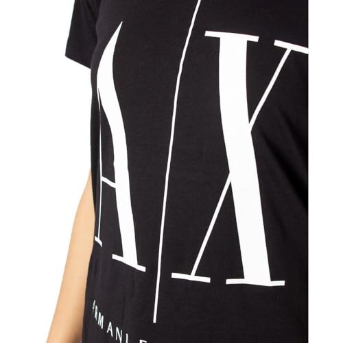 Armani Exchange Damen Icon Project T T-Shirt, Schwarz, XS – Ansicht 5