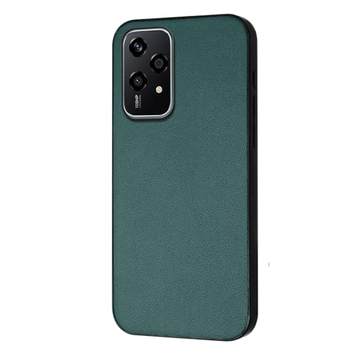 Coque Honor 200 Lite 5G fine et antidérapante en cuir vert pour stopper les chutes accidentelles