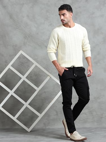 Image of Miraan Men's Regular Fit Mid Rise Cargo Pant