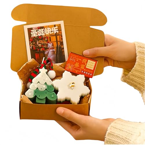 Linkirah Christmas Tree Candle Set - Realistic Flake - Pine/Evergreen Scent - 2 Pack - Merry Christmas