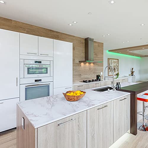 23.5 In X 16.4 Ft Marble Self Adhesive Paper Granite Look Effect Kitchen Peel And Stick Paper Decorative Self-Adhesive Film Marble Gloss Vinyl Film For Kitchen Cabinet #TOP4