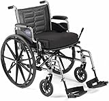 Invacare - T424RDAP / T93HCP Tracer IV Wheelchair, with Desk Length Arms and T93HCP Hemi Footrests with Heel Loops, 24' Seat Width