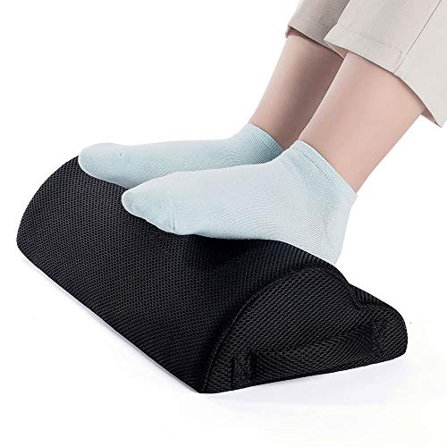 Black Feet Cushion,Comfortable Ergonomic Feet Cushion Support Foot Rest Under Desk Feet Stool Pillow for Home Computer Work Chair Travel