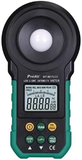 Medidor de iluminación LED Proskit MT-4617 LED-C, instrumento de medición de iluminación, fotómetro, medidor de luz, medidor de brillo